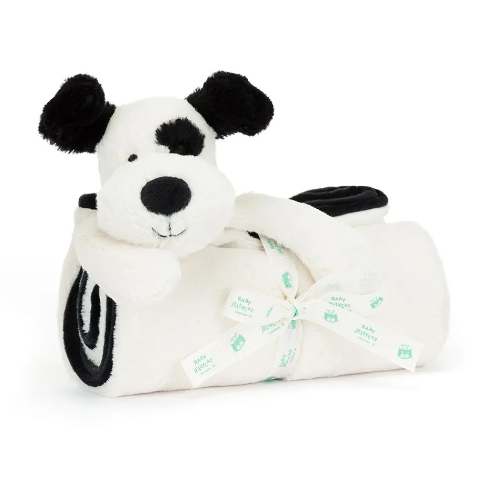 Jellycat Bashful Black & Cream Puppy Blankie