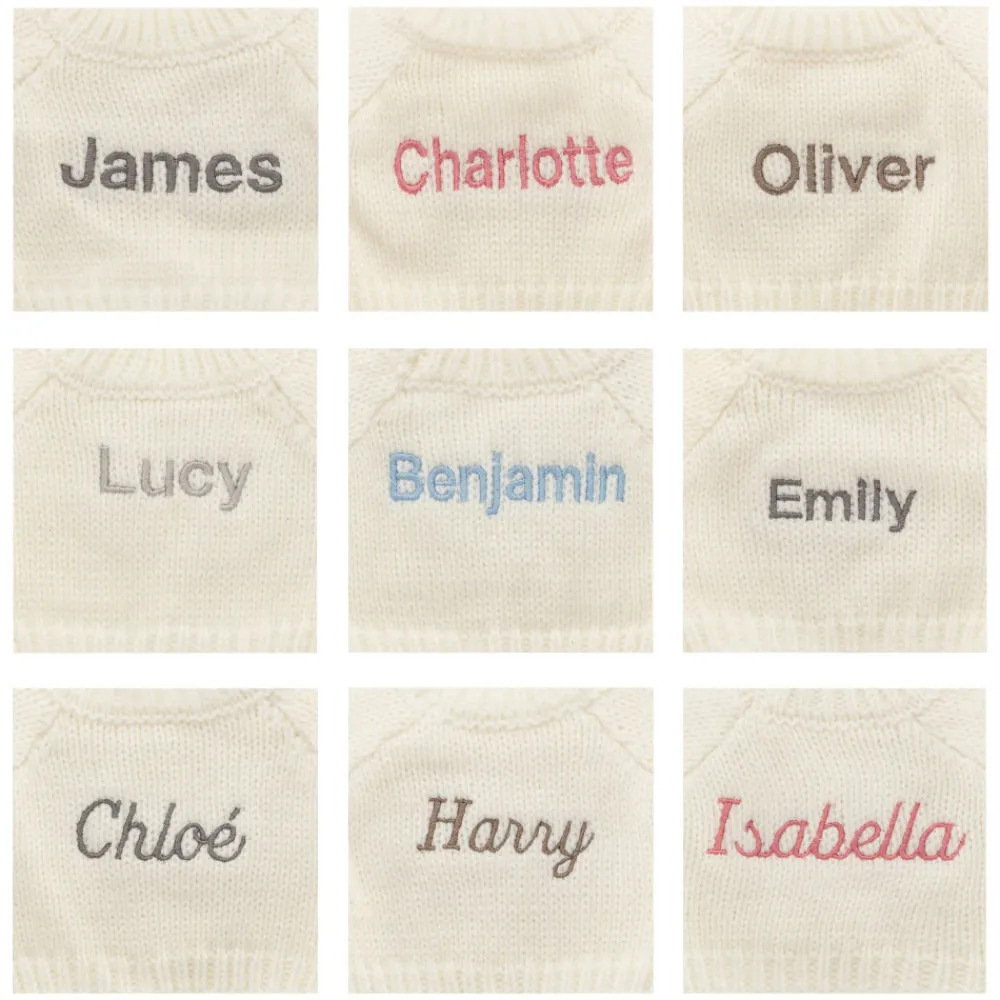 Jellycat Bashful Black & Cream Puppy with Personalised Cream Jumper