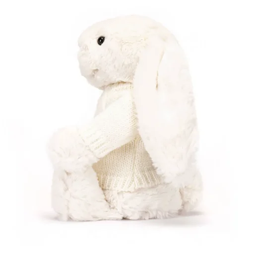 Jellycat Bashful Cream Bunny with Personalised Cream Jumper