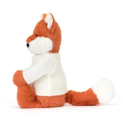Jellycat Bashful Fox Cub with Personalised Cream Jumper
