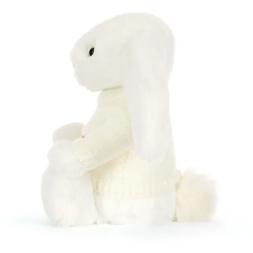 Jellycat Bashful Luxe Bunny Luna with Personalised Cream Jumper