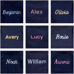 Jellycat Bashful Luxe Bunny Luna with Personalised Navy Jumper