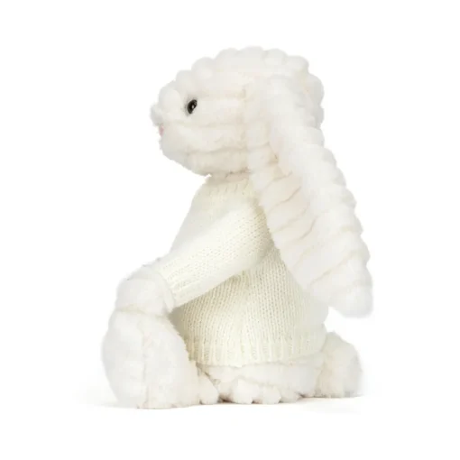 Jellycat Bashful Luxe Bunny Nimbus with Personalised Cream Jumper