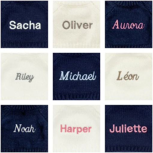 Jellycat Bashful Luxe Bunny Nimbus with Personalised Navy Jumper
