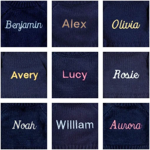 Jellycat Bashful Luxe Bunny Rosa with Personalised Navy Jumper