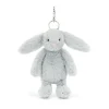 Jellycat Bashful Silver Bunny Bag Charm