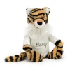 Jellycat Bashful Tiger with Personalised Cream Jumper
