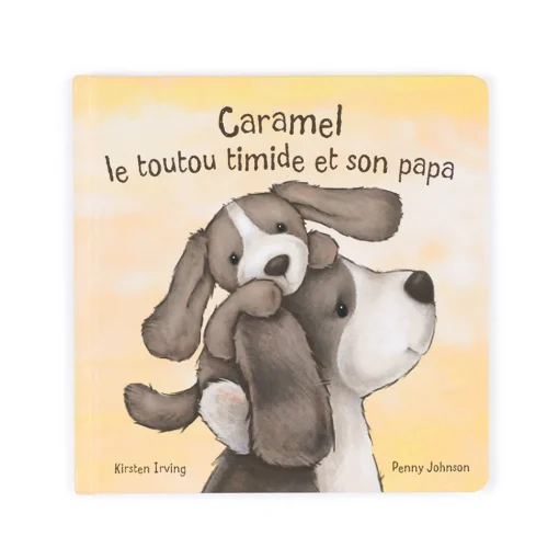 Jellycat Caramel Le Toutou Timide Et Son Papa Livre