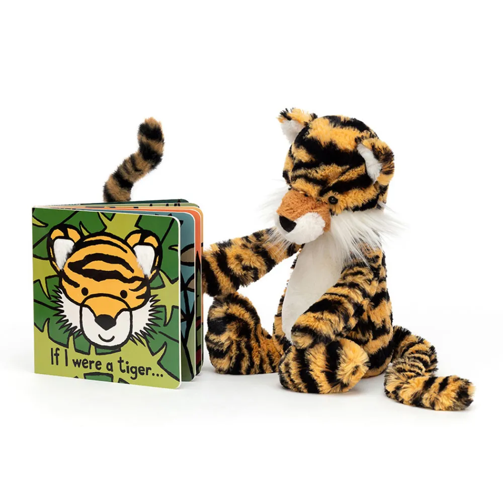 Jellycat If I Were A Tiger Book and Bashful Tiger Medium
