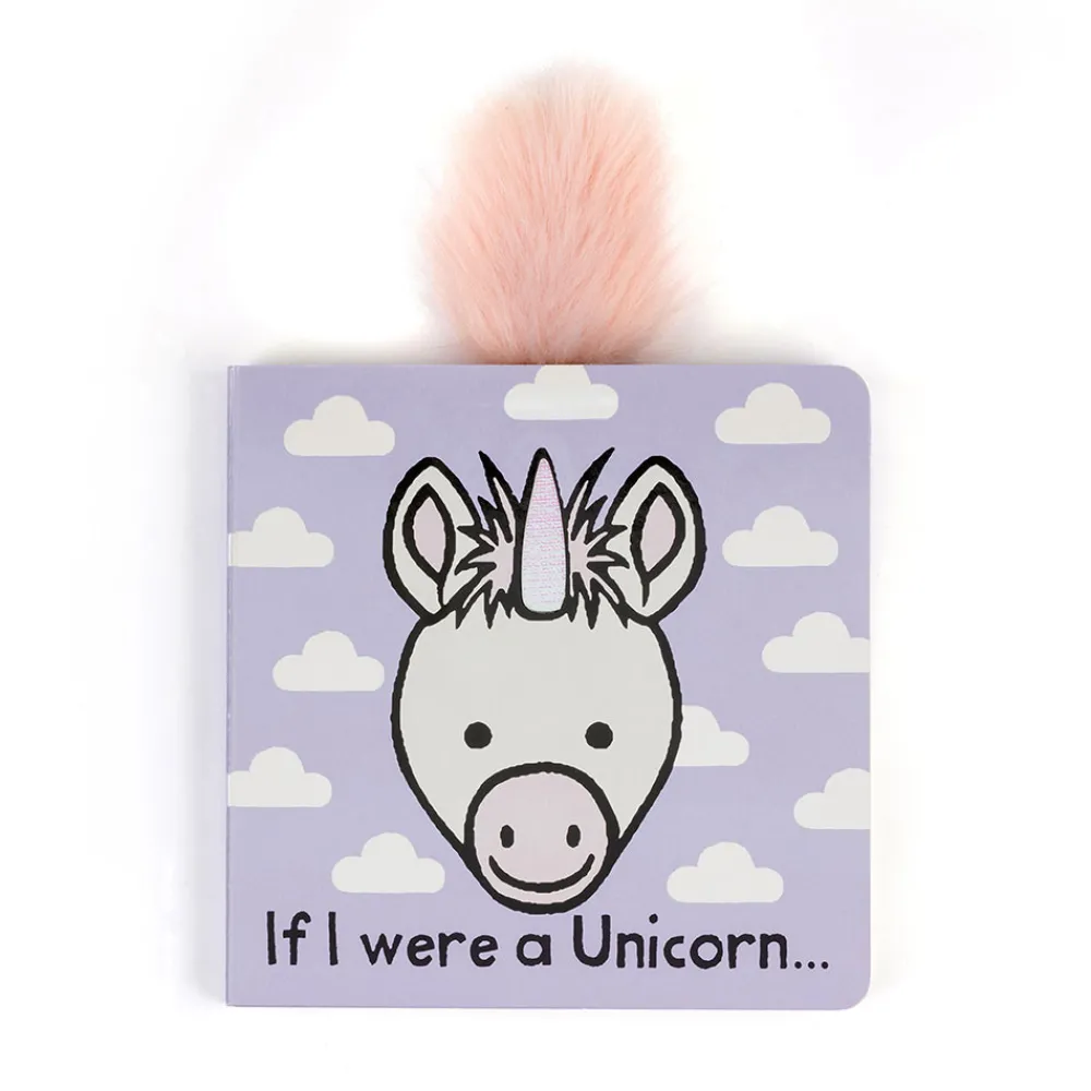 Jellycat If I Were a Unicorn Board Book and Bashful Unicorn Medium