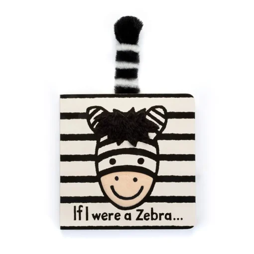 Jellycat If I Were A Zebra Board Book and Bashful Zebra Medium