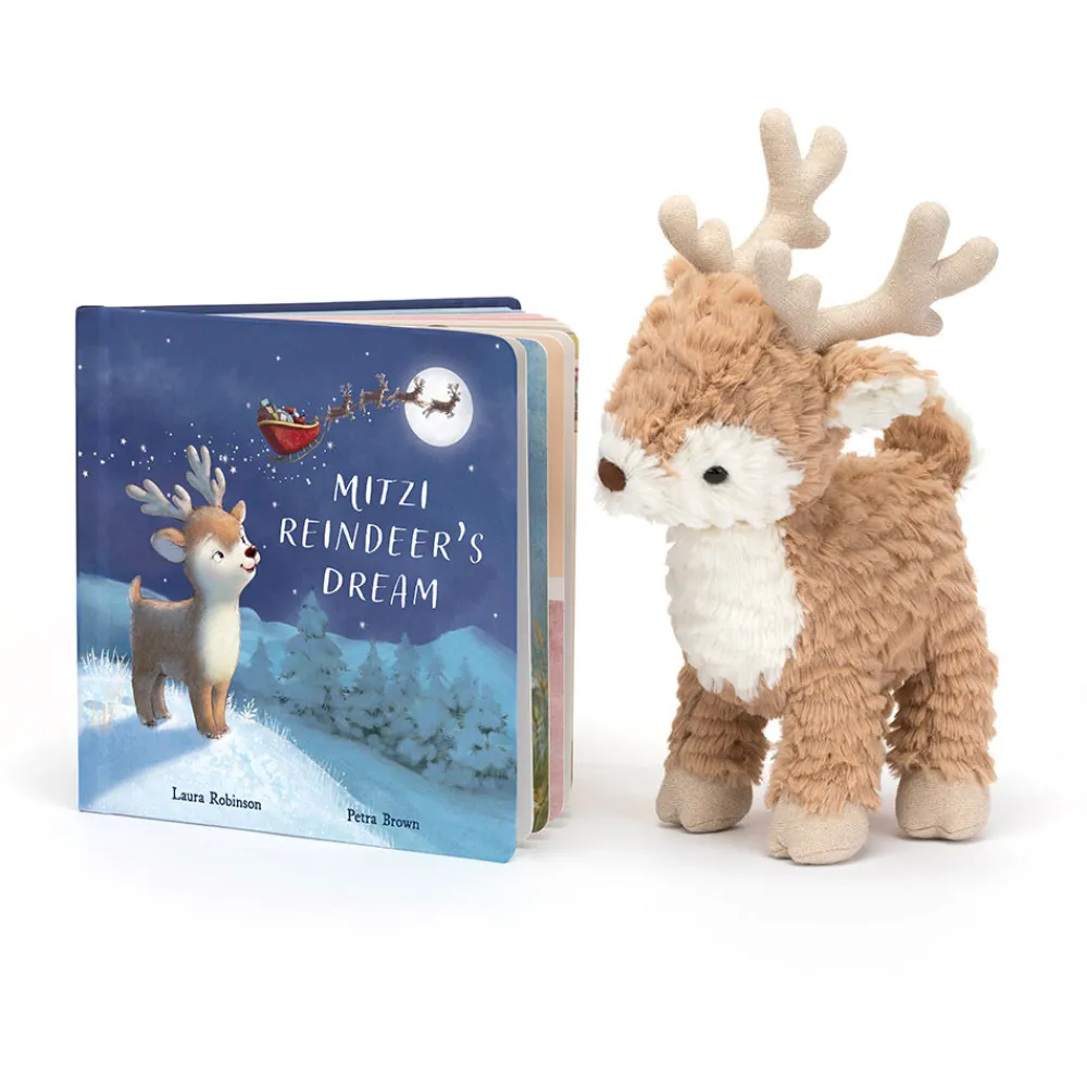 Jellycat Mitzi Reindeer's Dream Book and Mitzi Reindeer Medium