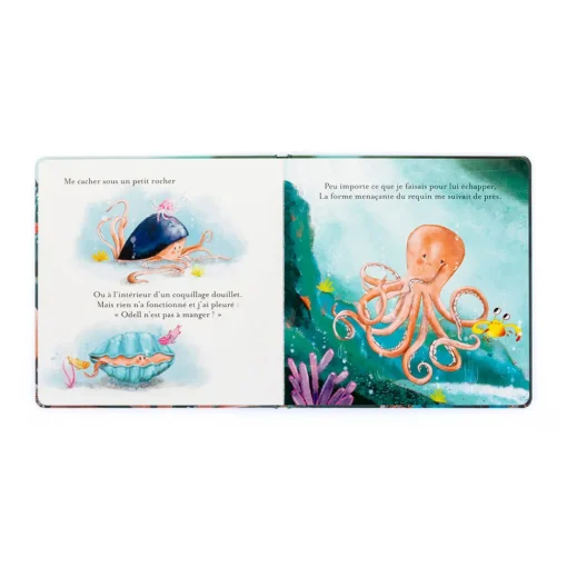 Jellycat Odell, La Petite Pieuvre Courageuse Livre