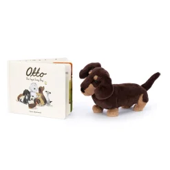 Jellycat Otto the Loyal Long Dog Book and Otto Sausage Dog Medium