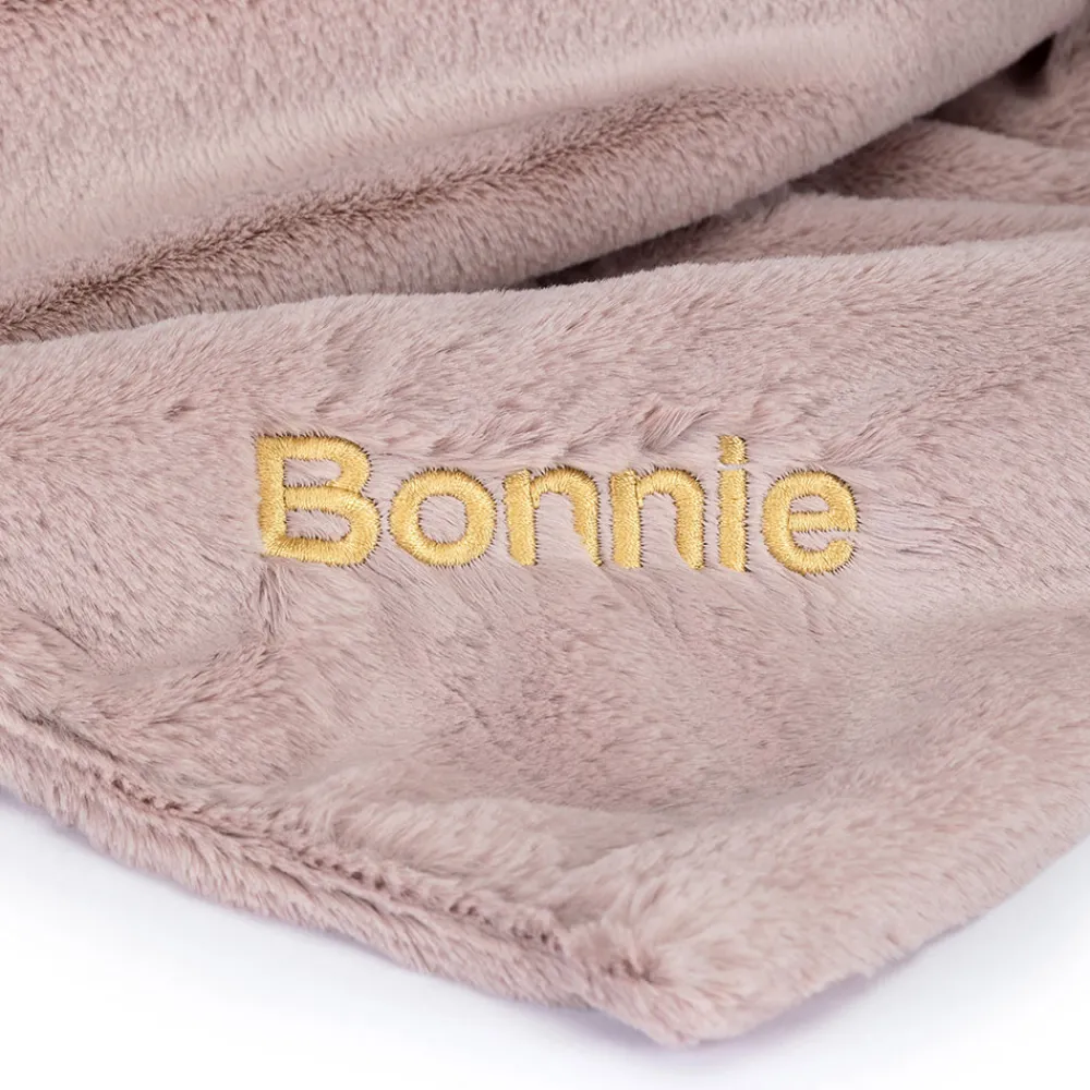 Jellycat Personalised Bashful Luxe Bunny Rosa Blankie
