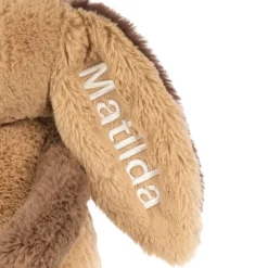 Jellycat Personalised Bashful Patchwork Brown Bunny Original