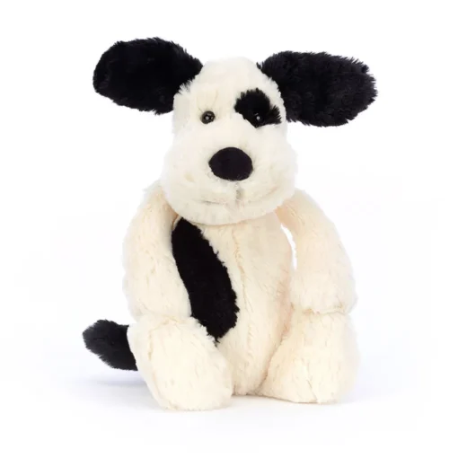 Jellycat The Pick of the Sticks Book and Bashful Black & Cream Puppy Medium